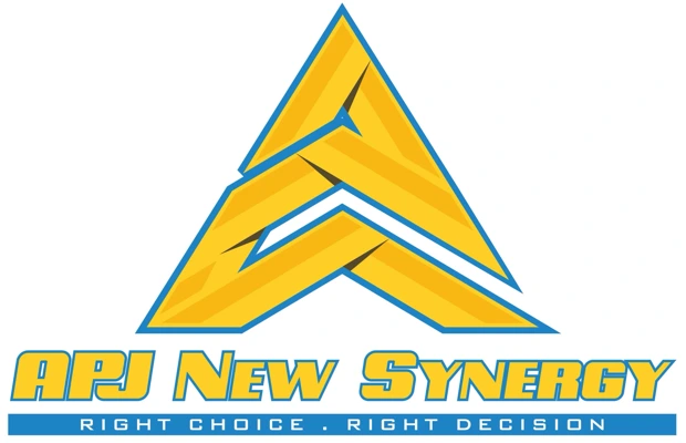 Original APJ New Synergy logo, Right Choice. Right Decision.